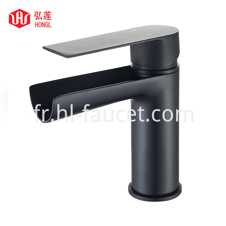 Brass Black Waterfall Basin Faucet